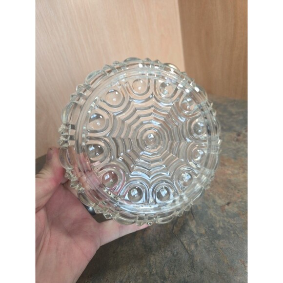 Vintage Clear Pressed Glass Round Serving  Dish 6.75" Diam. - Picture 6 of 6